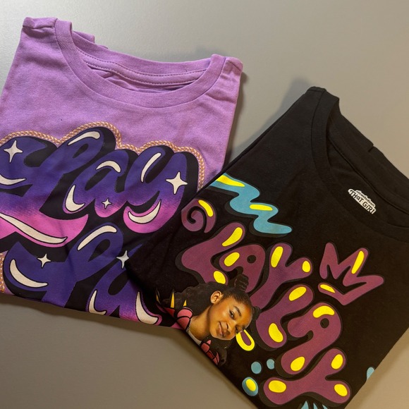 Nickelodeon Other - That Girl Lay Lay Lot of 2 Nickelodeon Kids Small 6 6X Purple Black Graphic NWOT